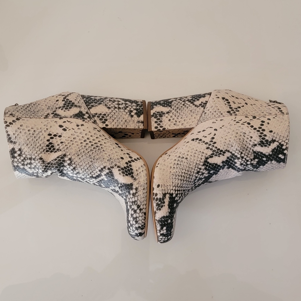 Steve Madden | Python Print Almond Toe Heeled Boo… - image 5